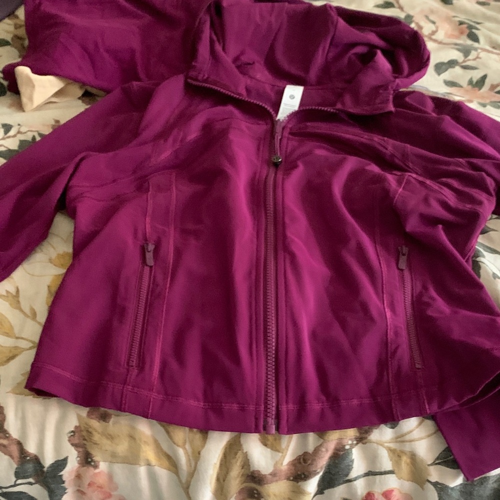 lululemon athletica Hooded Utility Jacket in Deep Magenta